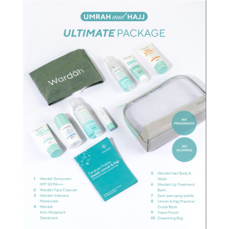 WARDAH Hajj & Umrah Unscented Alcohol Free Toiletries (Ultimate package)