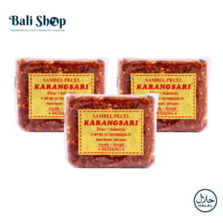 Bumbu Pecel Karangsari SEDANG 3pcs x 200gr - Instant Peanut Sauce MEDIUM SPICY