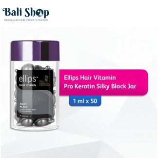 Ellips Hair Vitamin - Pro Keratin Silky Black Jar 50 Butir