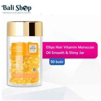 Ellips Hair Vitamin - Moroccan Oil Smooth & Shiny Jar 50 Butir
